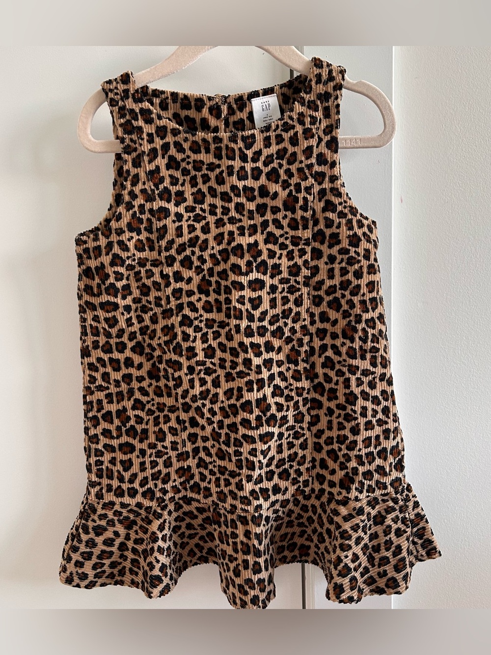 GAP Baby Girls Leopard-Print Corduroy Dress Size 3T BNWOT